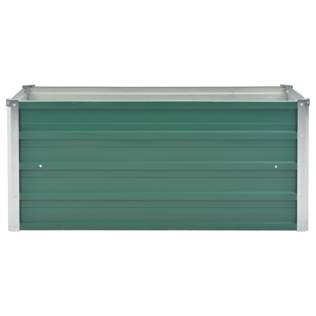 Korotettu kukkalaatikko galvanoitu teräs 100x40x45 cm vihreä - Sisustajankoti.fi