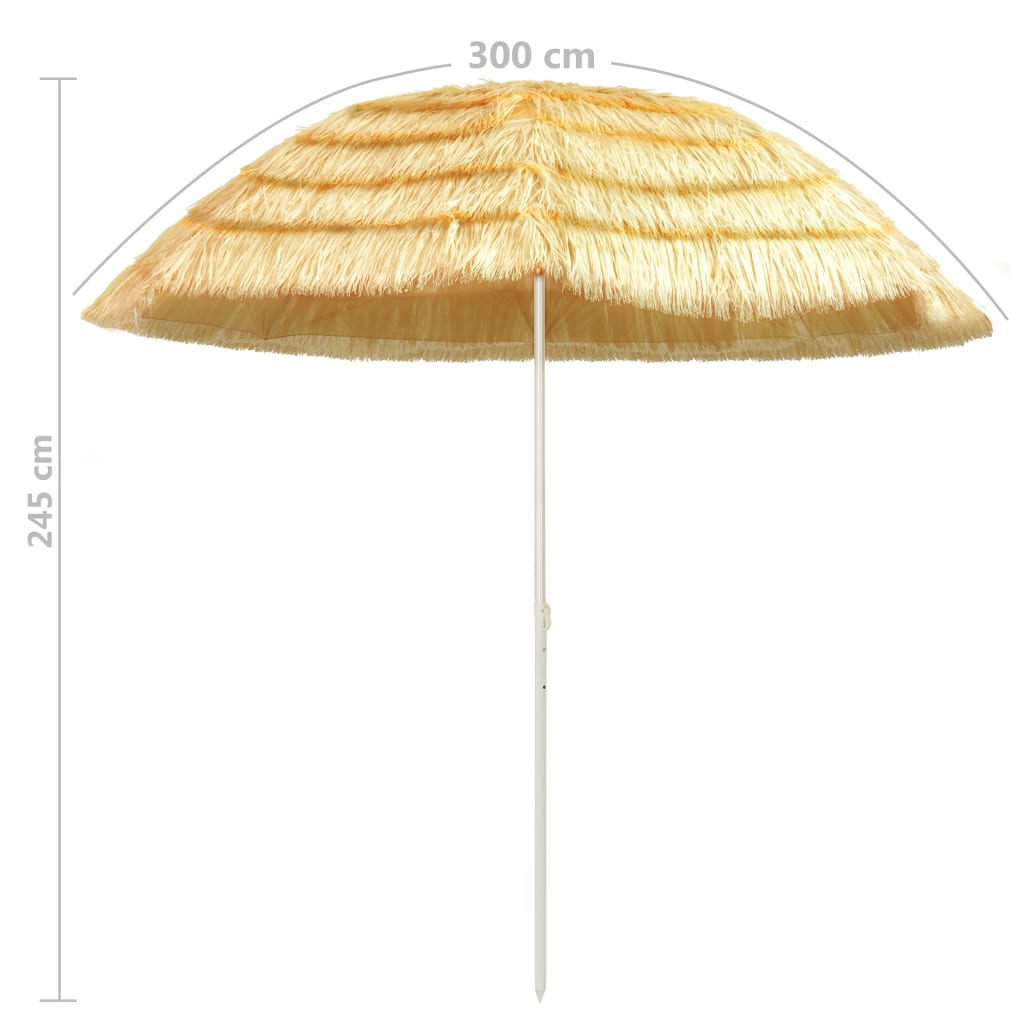 Rantavarjo luonnollinen 300 cm Havaijityyli - Sisustajankoti.fi
