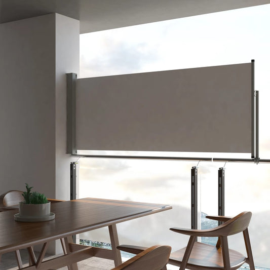 Sisäänvedettävä terassin sivumarkiisi 100 x 300 cm harmaa - Sisustajankoti.fi