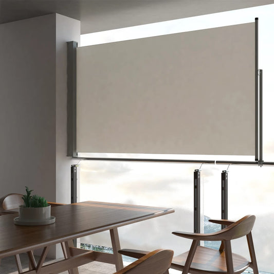 Sisäänvedettävä terassin sivumarkiisi 140 x 300 cm kerma - Sisustajankoti.fi