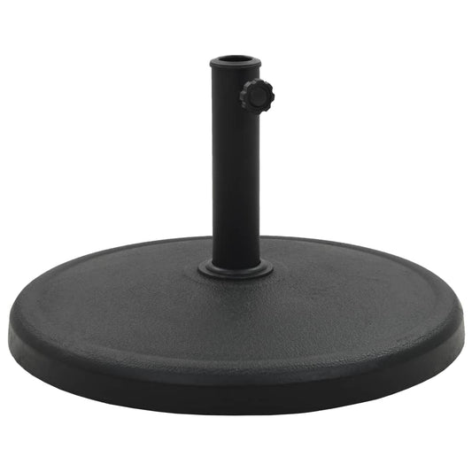 Aurinkovarjon jalka polyresiini 19 kg pyöreä musta - Sisustajankoti.fi