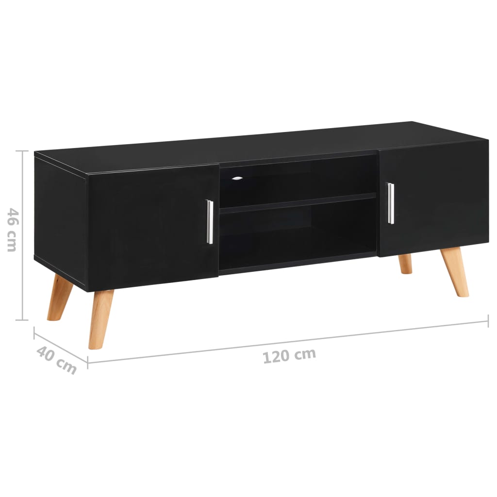 TV-taso 120x40x46 cm MDF musta - Sisustajankoti.fi
