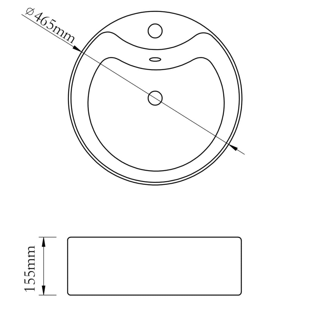Pesuallas ylivuodolla 46,5x15,5 cm keraaminen hopea - Sisustajankoti.fi