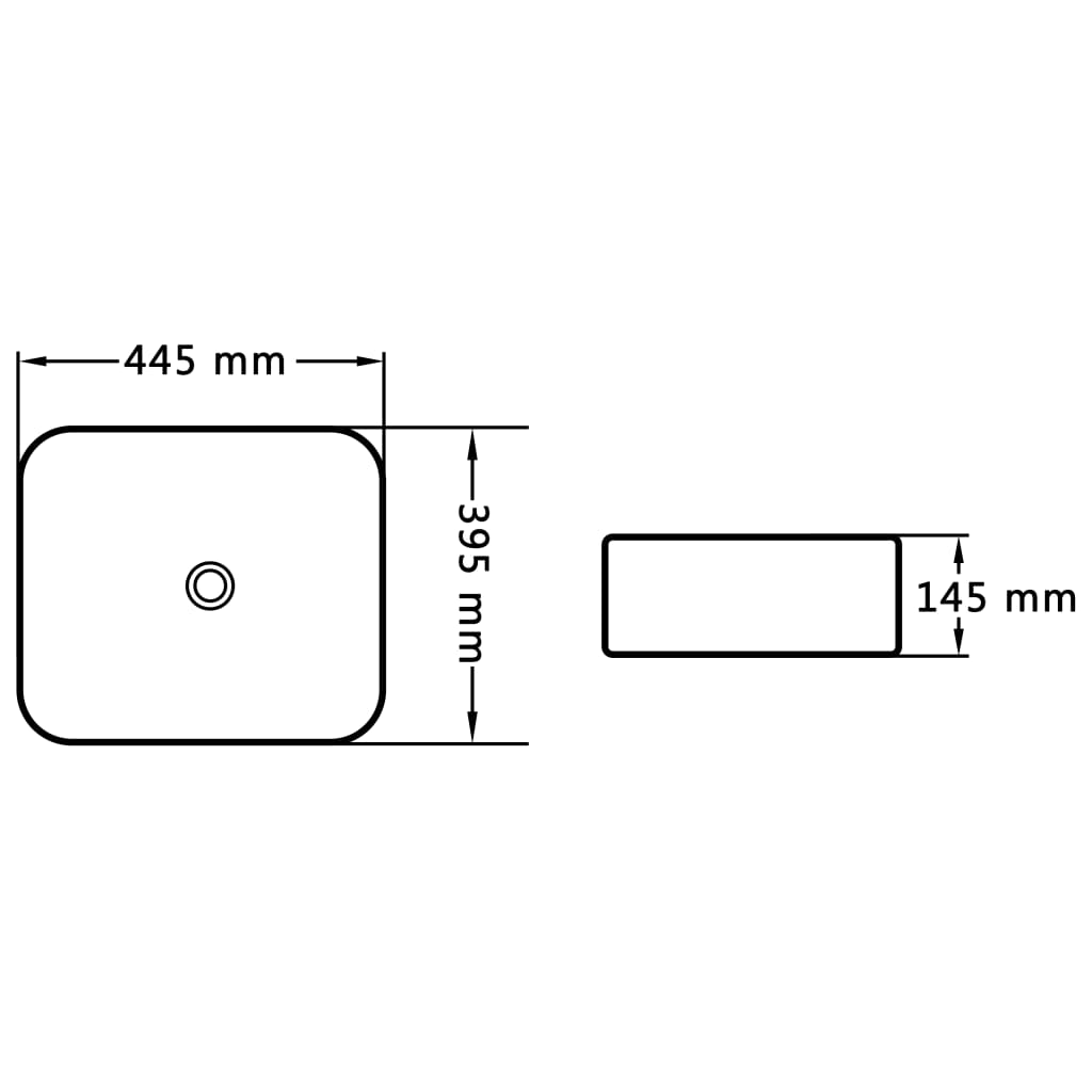 Pesuallas 44,5x39,5x14,5 cm keraaminen musta - Sisustajankoti.fi