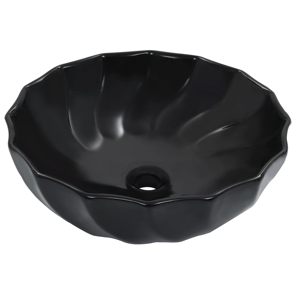 Pesuallas 46x17 cm keraaminen musta - Sisustajankoti.fi