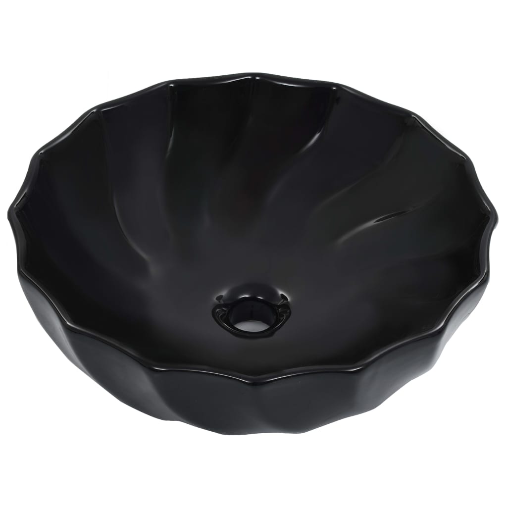 Pesuallas 46x17 cm keraaminen musta - Sisustajankoti.fi