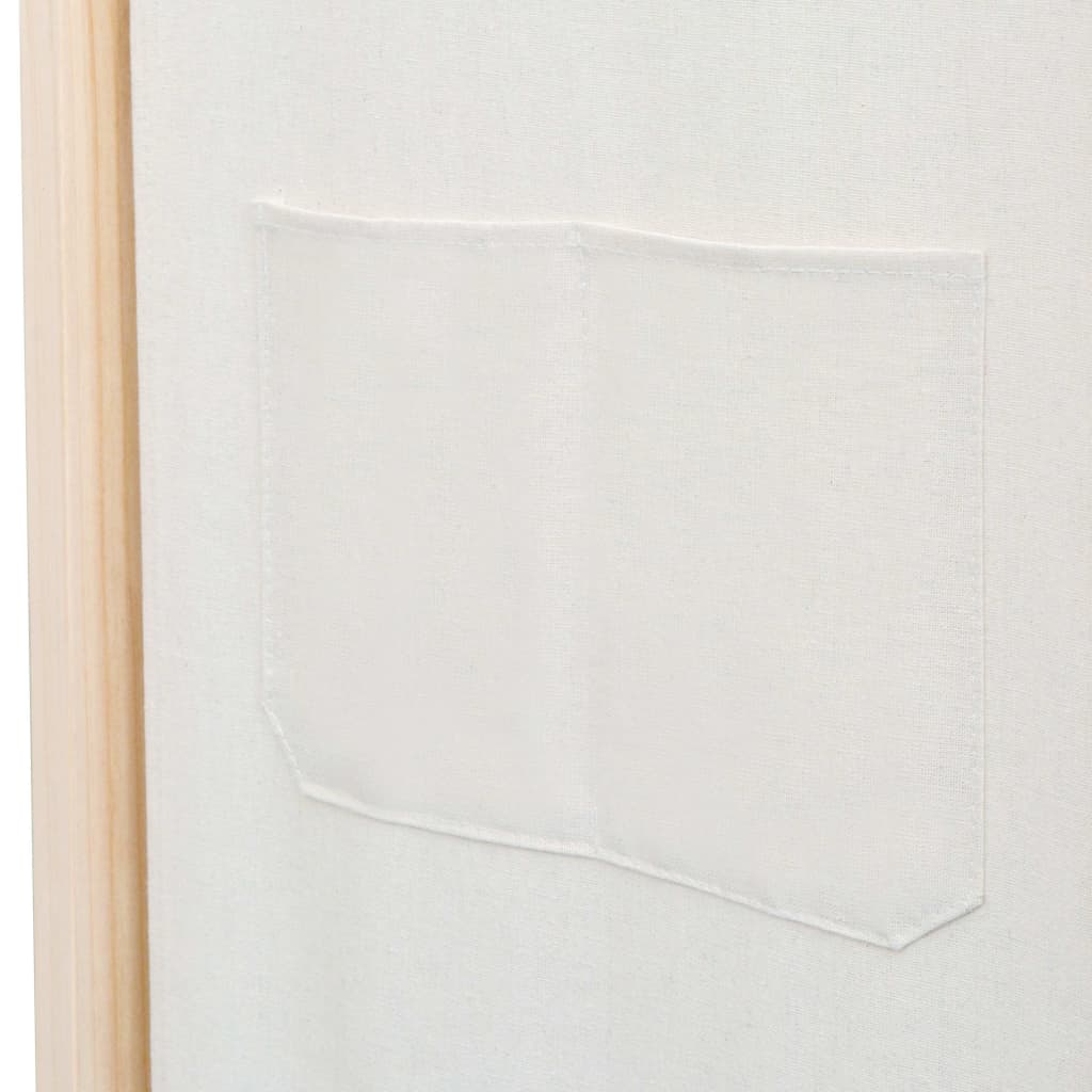 6-Paneelinen Tilanjakaja kerma 240x170x4 cm kangas - Sisustajankoti.fi