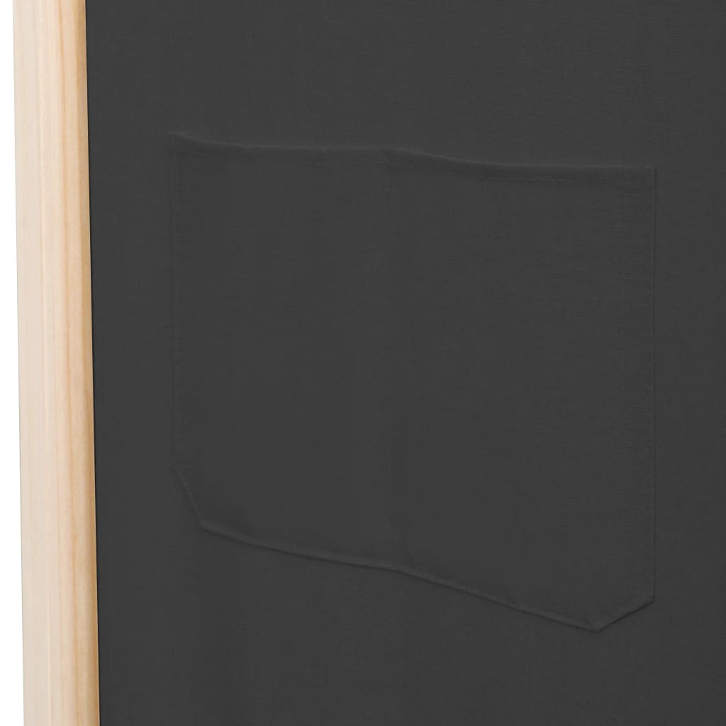 5-Paneelinen Tilanjakaja harmaa 200x170x4 cm kangas - Sisustajankoti.fi
