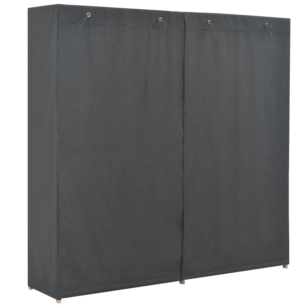 Vaatekaappi harmaa 173x40x170 cm kangas - Sisustajankoti.fi