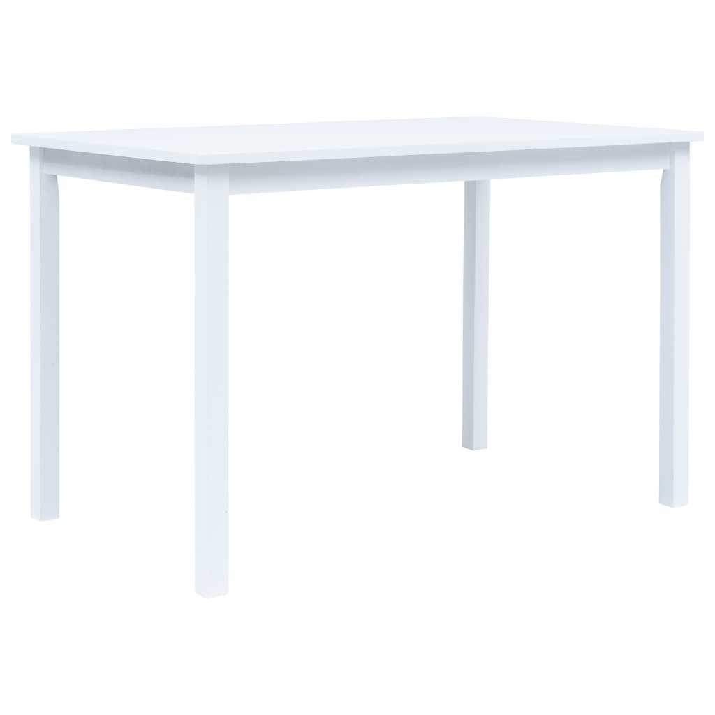 Ruokapöytä valkoinen 114x71x75 cm kumipuu - Sisustajankoti.fi