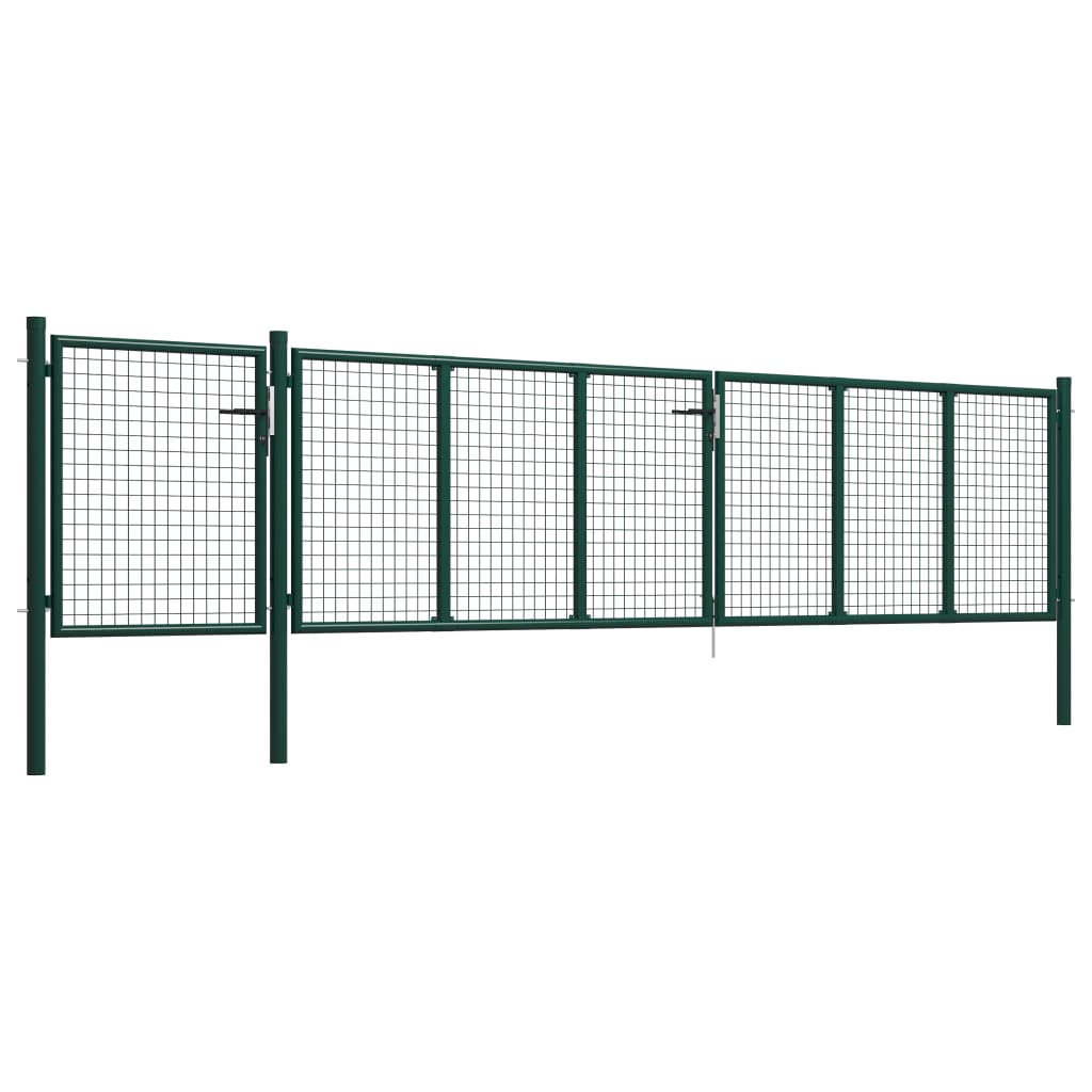 Puutarhaportti teräs 500x100 cm vihreä - Sisustajankoti.fi