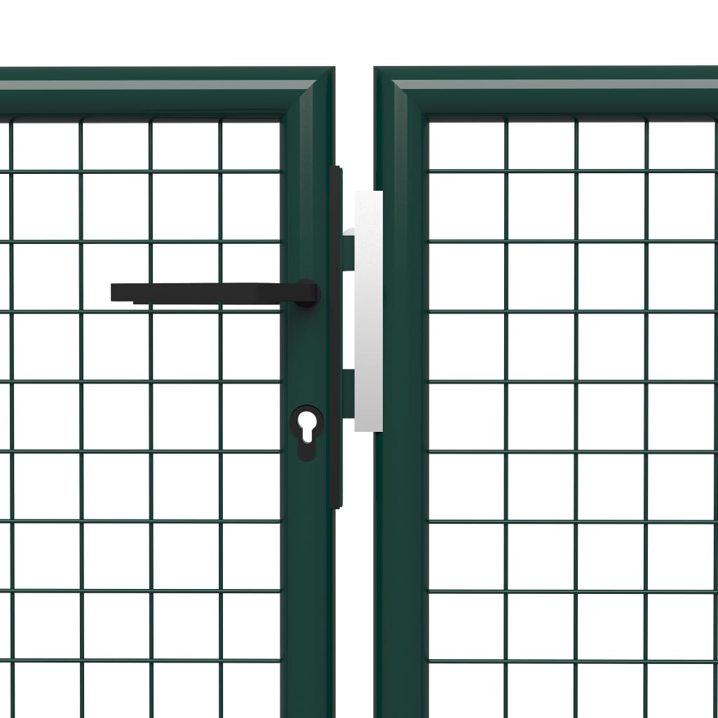 Puutarhaportti teräs 500x100 cm vihreä - Sisustajankoti.fi