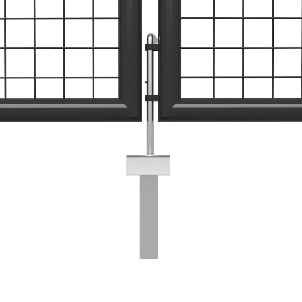 Puutarhaportti teräs 350x175 cm antrasiitti - Sisustajankoti.fi