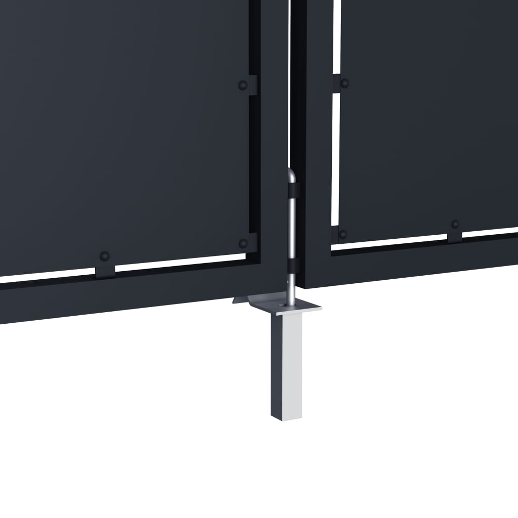 Puutarhaportti teräs 350x150 cm antrasiitti - Sisustajankoti.fi