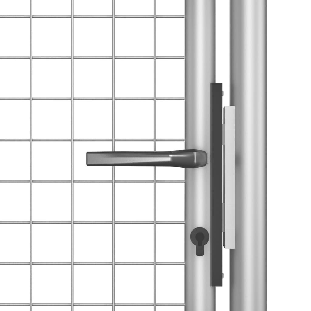 Puutarhaportti galvanoitu teräs 105x250 cm hopea - Sisustajankoti.fi