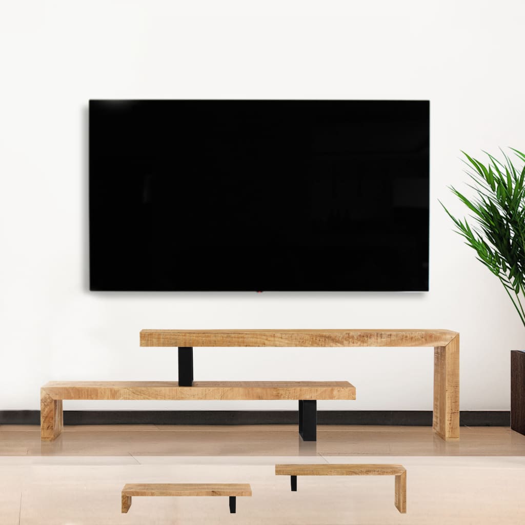 TV-taso kiinteä mangopuu - Sisustajankoti.fi