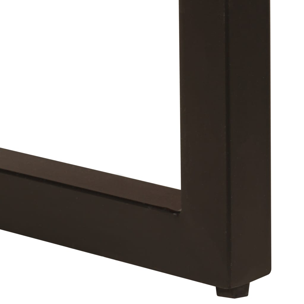 Sohvapöytä 100x50x35 cm täysi kierrätetty puu ja teräs - Sisustajankoti.fi