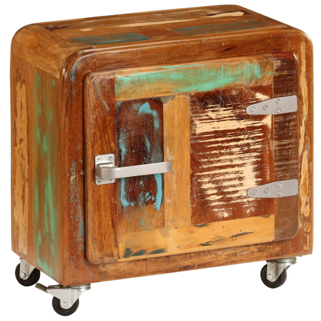 Yöpöytä 50x30x50 cm täysi kierrätetty puu - Sisustajankoti.fi