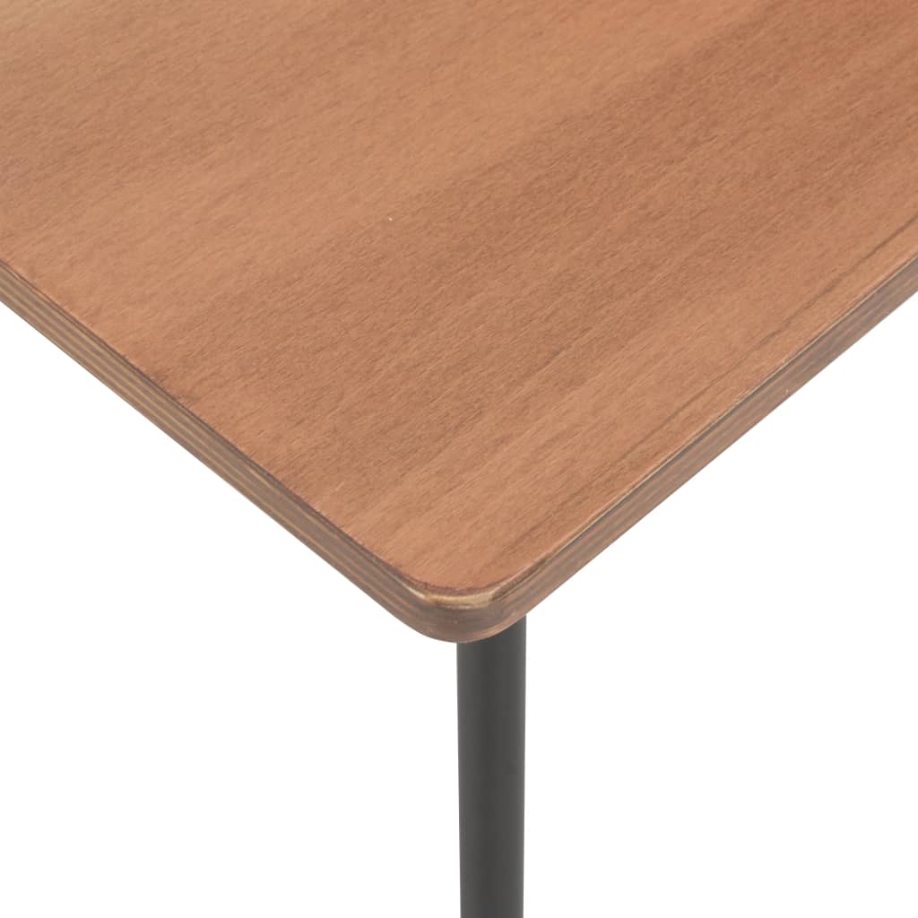 Ruokapöytä ruskea 120x60x73 cm täysi vaneri teräs - Sisustajankoti.fi
