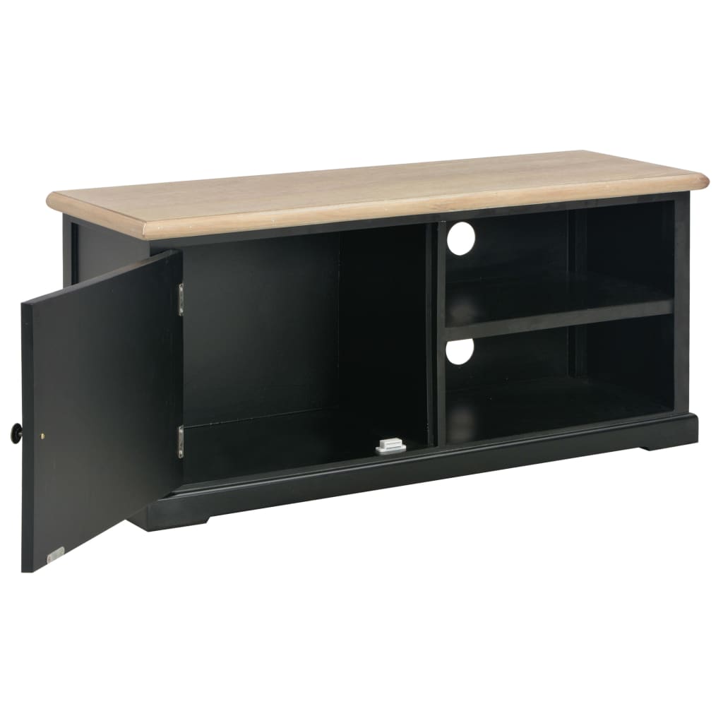 TV-taso musta 90x30x40 cm puu - Sisustajankoti.fi