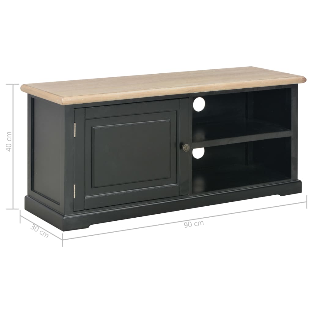 TV-taso musta 90x30x40 cm puu - Sisustajankoti.fi
