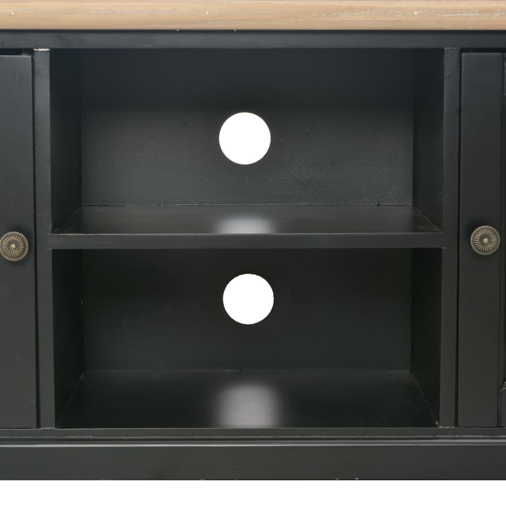 TV-taso musta 120x30x40 cm puu - Sisustajankoti.fi