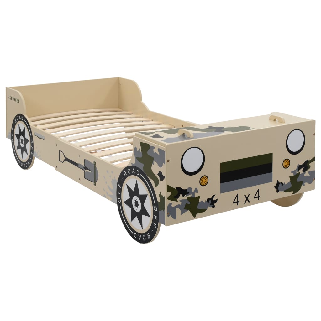 Lastensänky maastoauto 90x200 cm maastokuvio - Sisustajankoti.fi