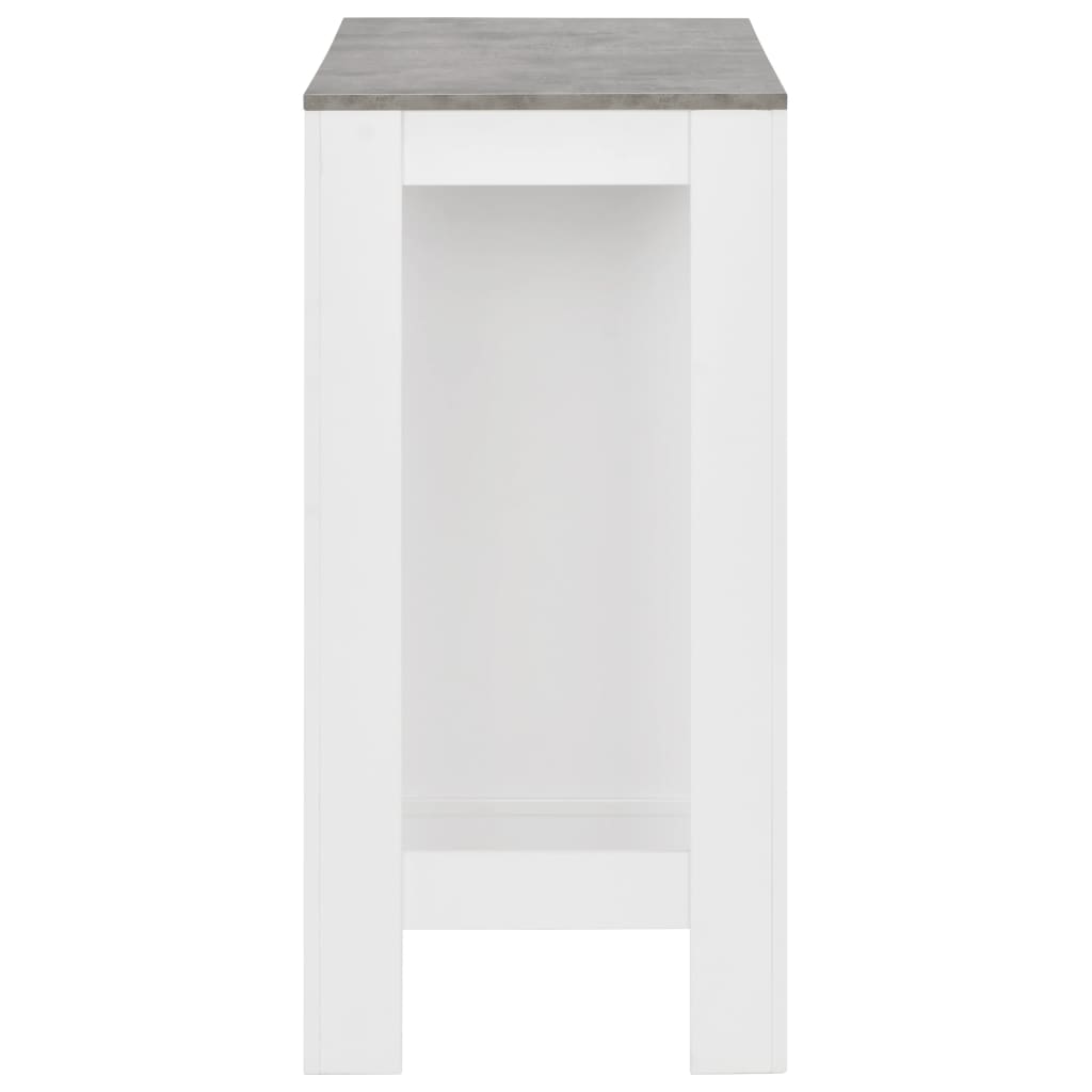 Baaripöytä hyllyllä valkoinen 110x50x103 cm - Sisustajankoti.fi