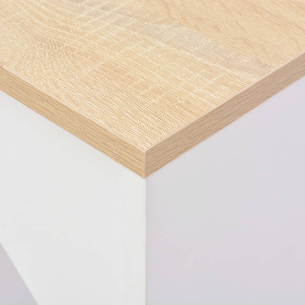 Baaripöytä siirrettävällä hyllyllä valkoinen 138x40x120 cm - Sisustajankoti.fi