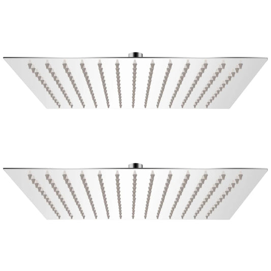 Sadesuihkupää 2 kpl ruostumaton teräs 25 x 25 com - Sisustajankoti.fi