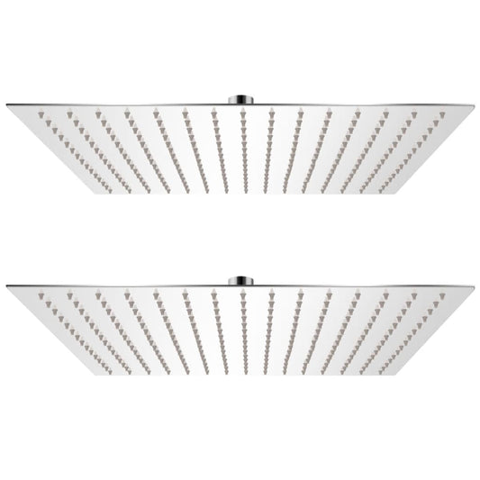 Sadesuihkupää 2 kpl ruostumaton teräs 40x40 cm - Sisustajankoti.fi