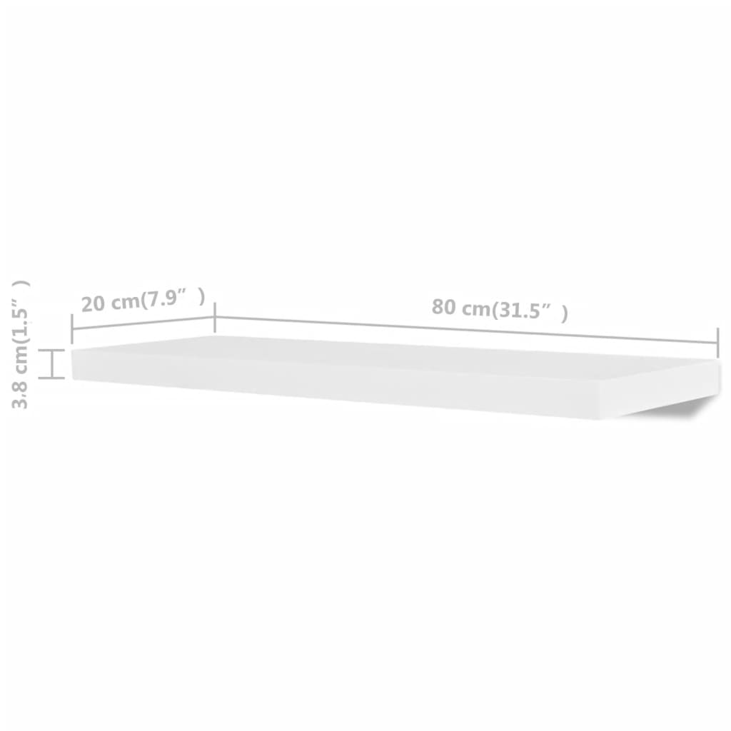 Seinähyllyt 4 kpl 80 cm valkoinen - Sisustajankoti.fi