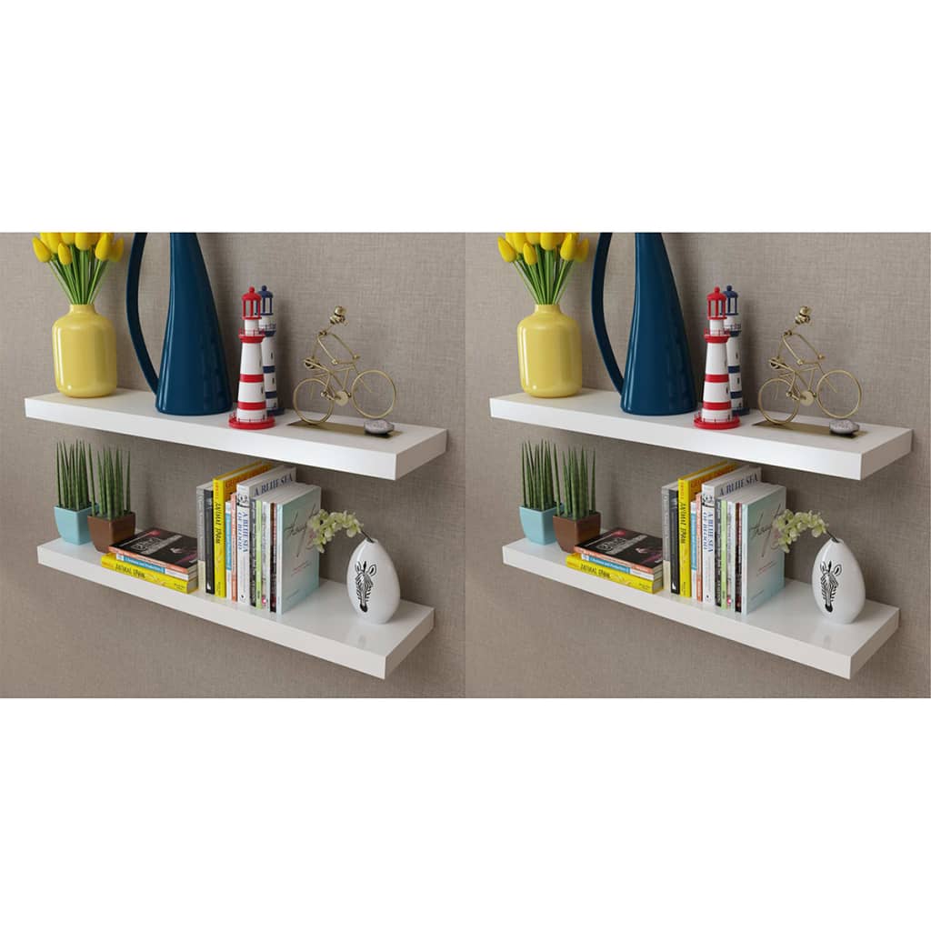 Seinähyllyt 4 kpl 80 cm valkoinen - Sisustajankoti.fi