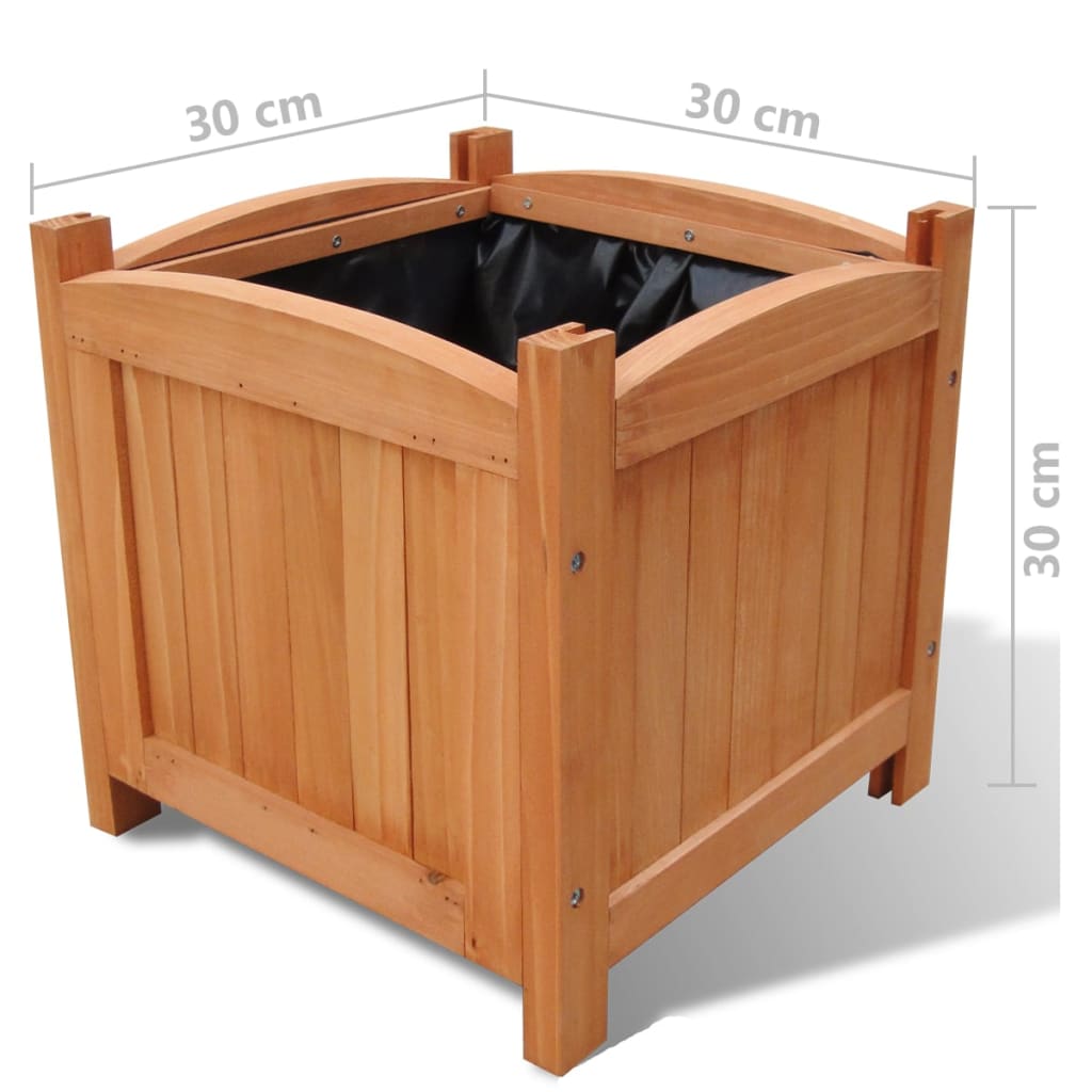 Korotetut kukkalaatikot 4 kpl 30x30x30 cm - Sisustajankoti.fi