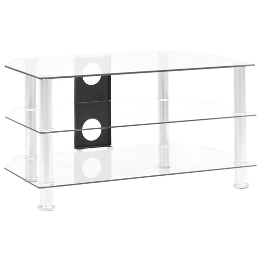 TV-taso läpikuultava 75x40x40 cm karkaistu lasi - Sisustajankoti.fi
