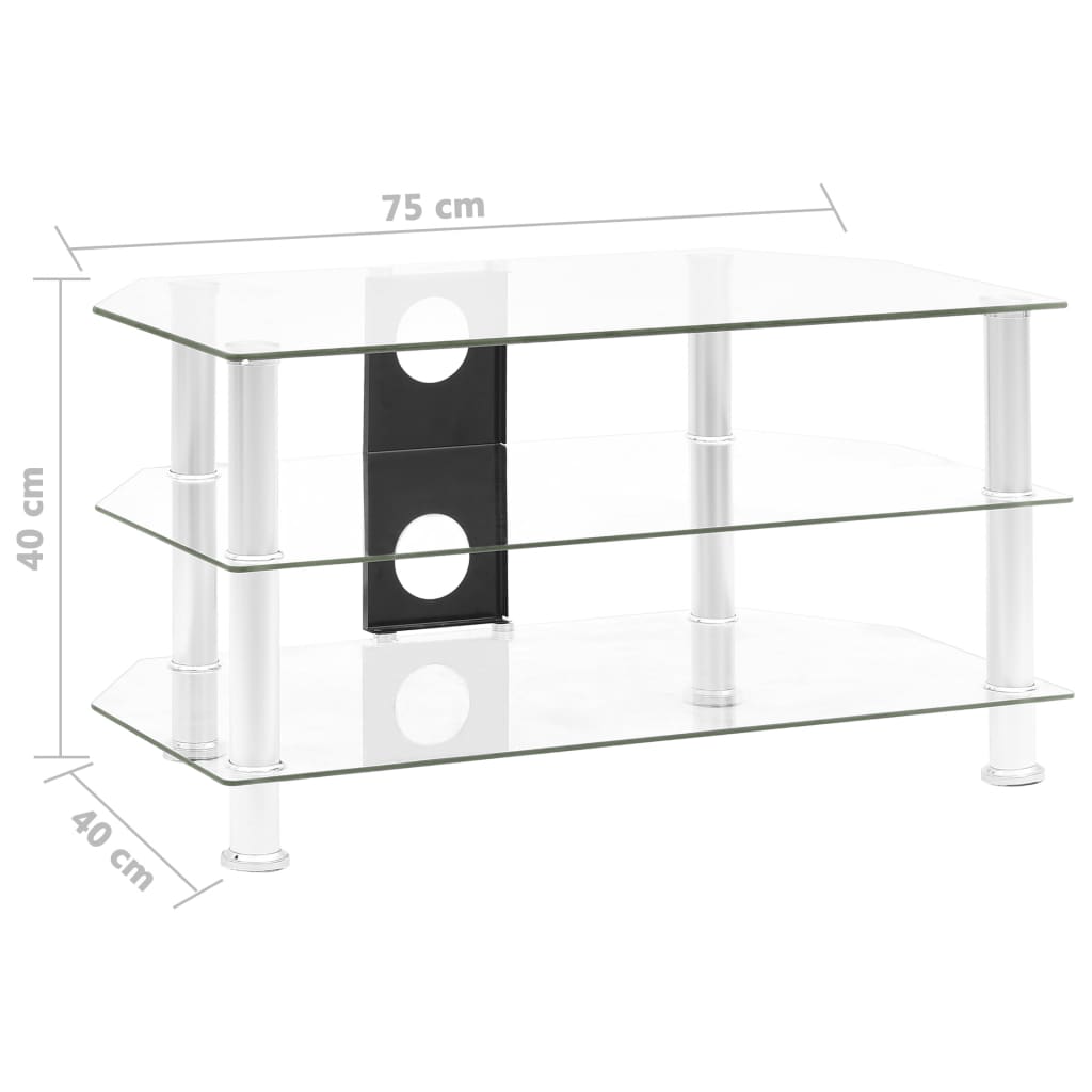 TV-taso läpikuultava 75x40x40 cm karkaistu lasi - Sisustajankoti.fi