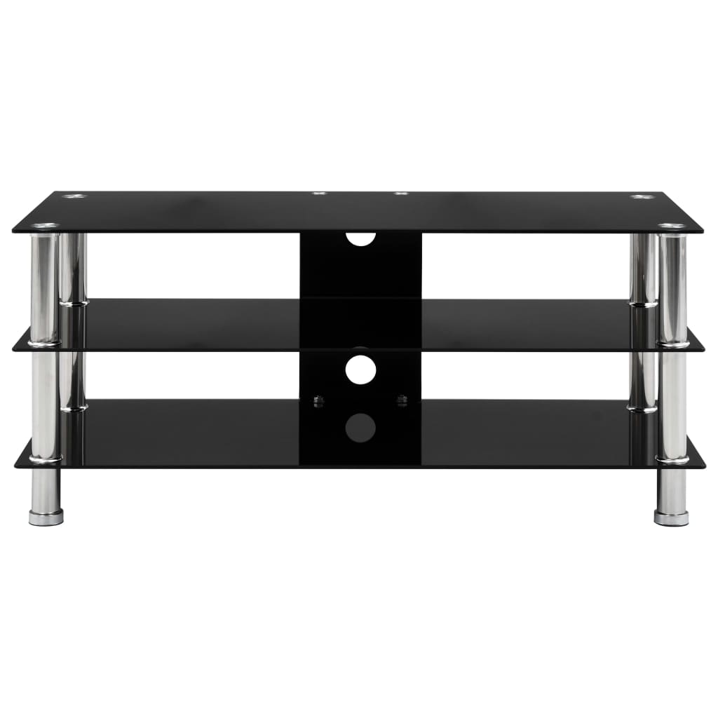TV-taso musta 90x40x40 cm karkaistu lasi - Sisustajankoti.fi