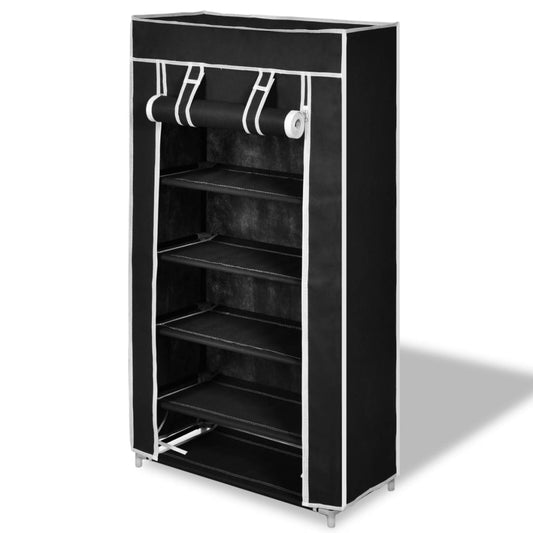 Kankainen Kenkäkaappi 58 x 28 x 106 cm Musta - Sisustajankoti.fi