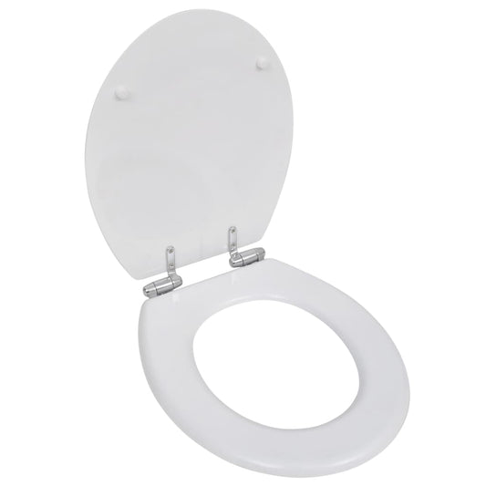 WC-istuin soft close MDF yksinkertainen muotoilu valkoinen - Sisustajankoti.fi