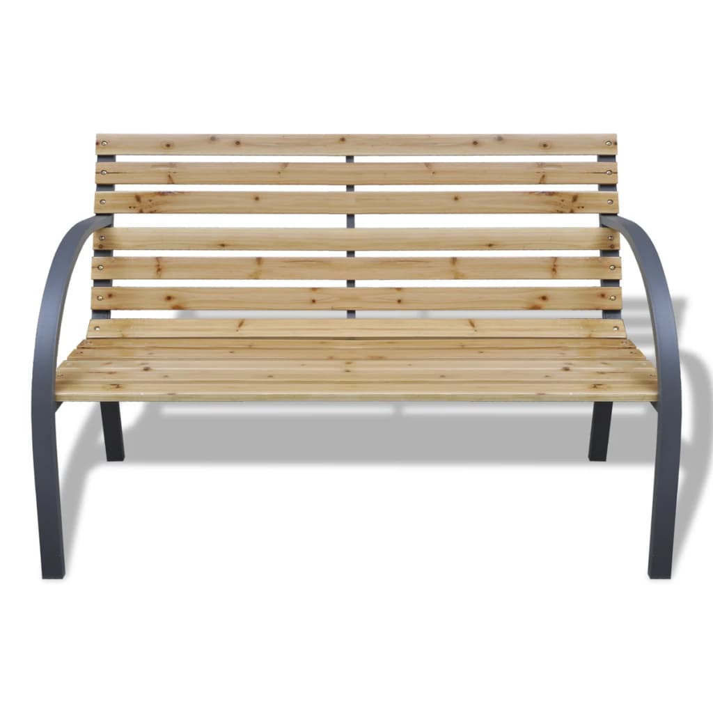 Puutarhapenkki 120 cm puu ja rauta - Sisustajankoti.fi