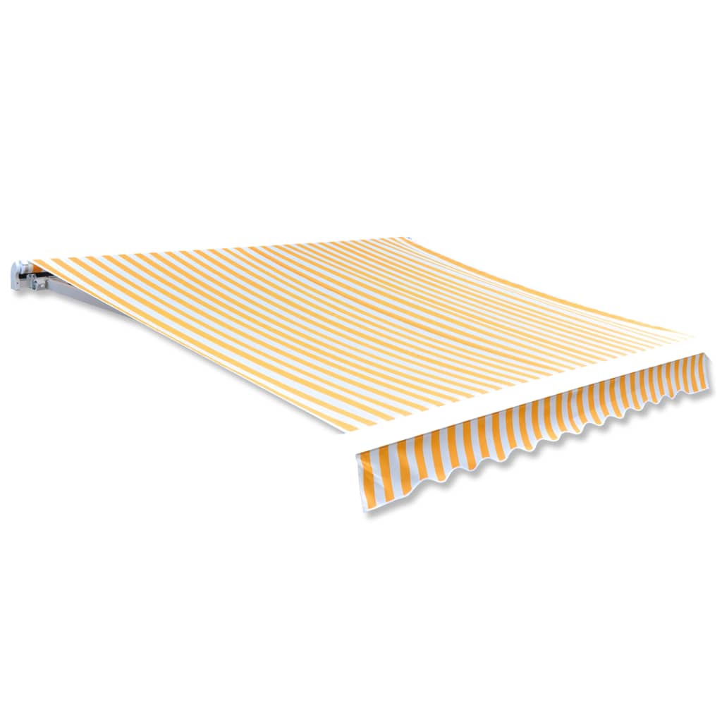Markiisi-/aurinkovarjo auringonkukan keltainen/valkoinen 3x2,5m - Sisustajankoti.fi