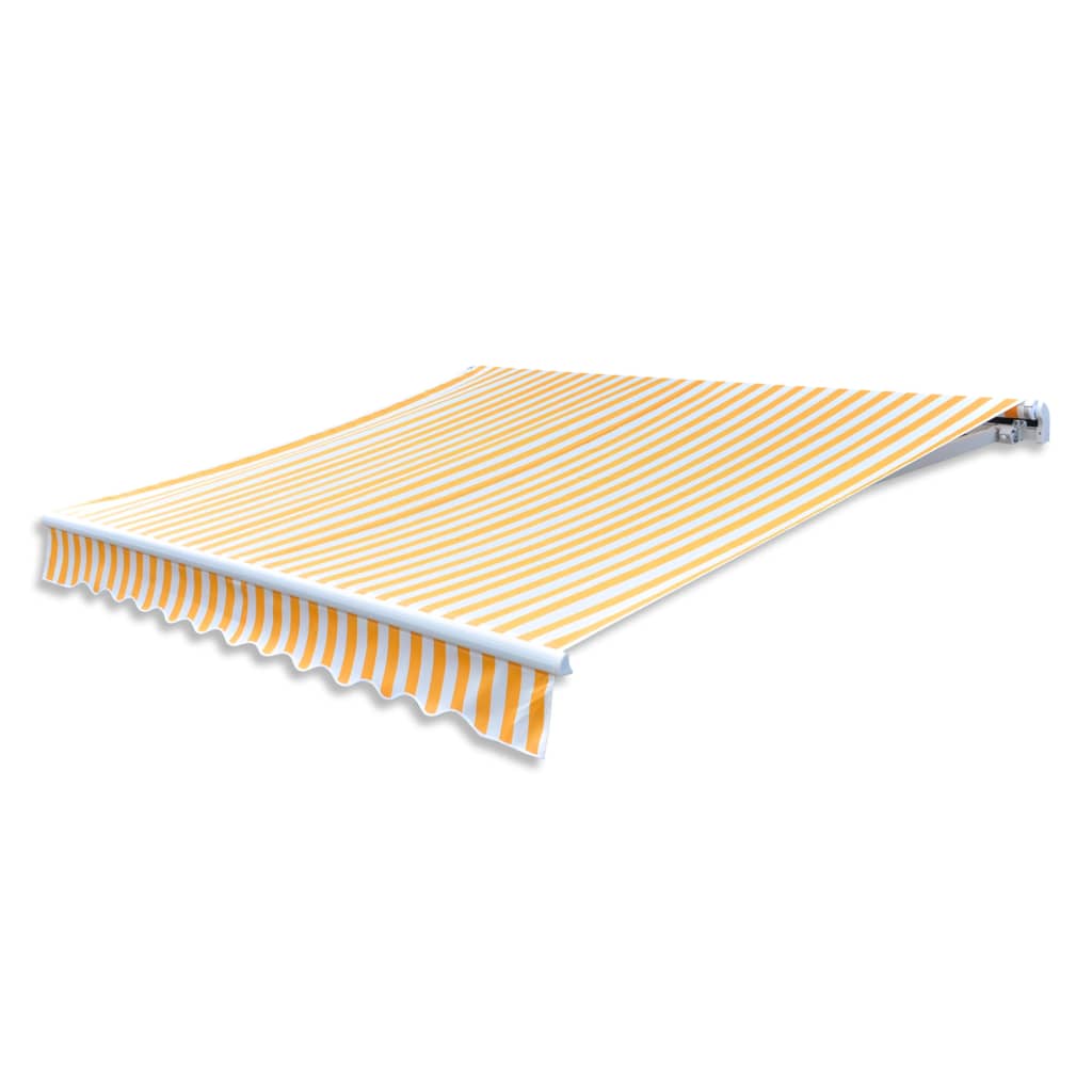 Markiisi-/aurinkovarjo auringonkukan keltainen/valkoinen 3x2,5m - Sisustajankoti.fi