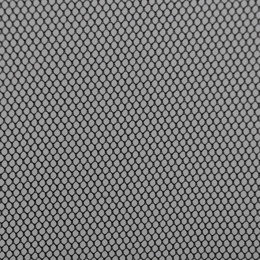 Hyttysverkko-ovi 4-Osainen verho 220 x 100 cm Musta Polyesteri - Sisustajankoti.fi