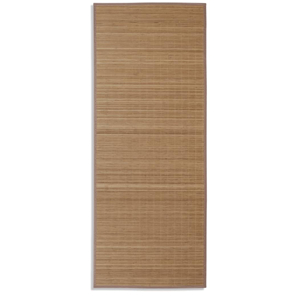 Ruskea Suorakaide Bambumatto 80 x 200 cm - Sisustajankoti.fi