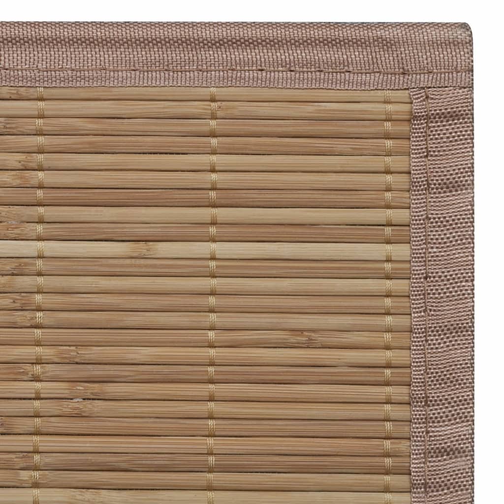 Ruskea Suorakaide Bambumatto 80 x 200 cm - Sisustajankoti.fi