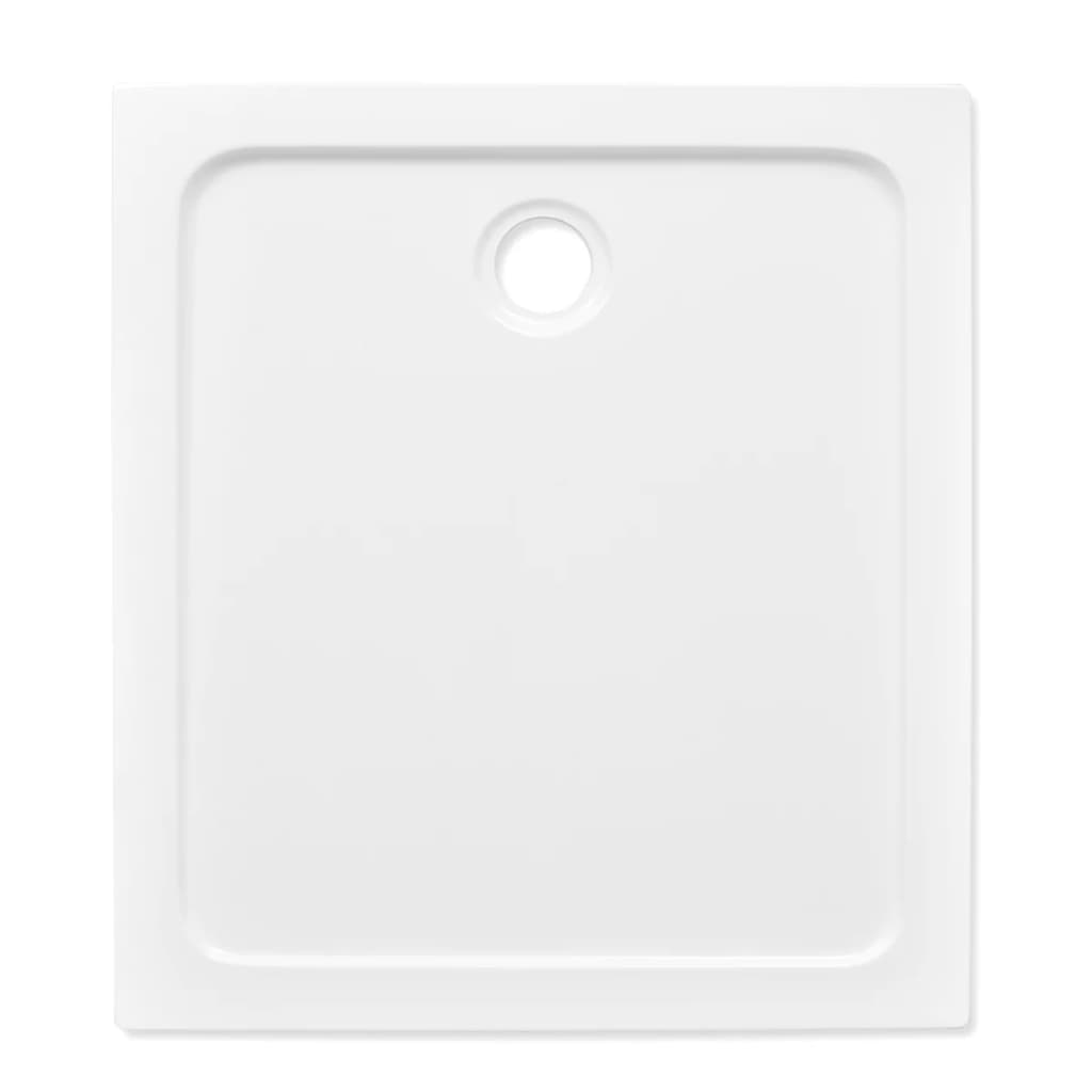 Suorakulmainen ABS suihkuallas valkoinen 80 x 90 cm - Sisustajankoti.fi