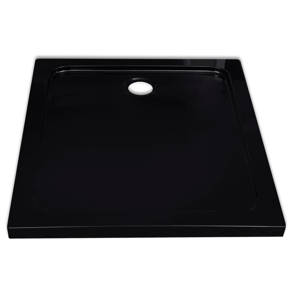 Suorakulmainen ABS Suihkuallas Musta 80 x 90 cm - Sisustajankoti.fi