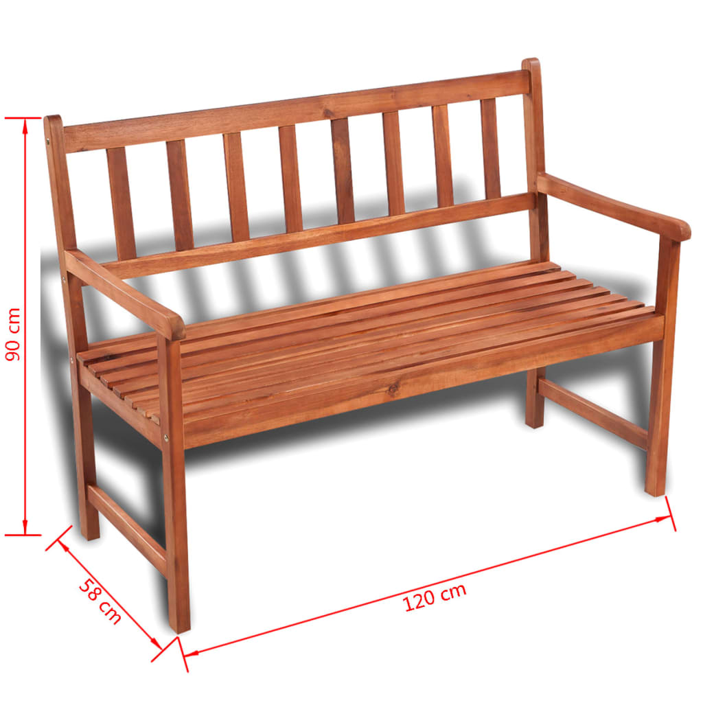 Puutarhapenkki 120 cm akaasiapuu - Sisustajankoti.fi