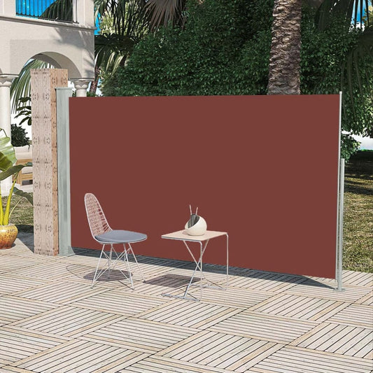 Sivumarkiisi terassille 160 x 300 cm ruskea - Sisustajankoti.fi