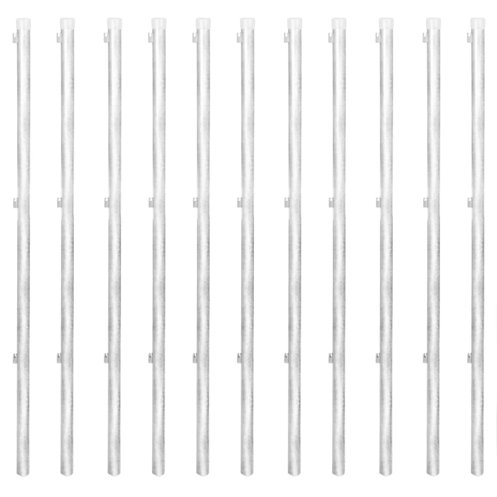 Verkkoaita tolpilla galvanoitu teräs 25x1,25 m hopea - Sisustajankoti.fi